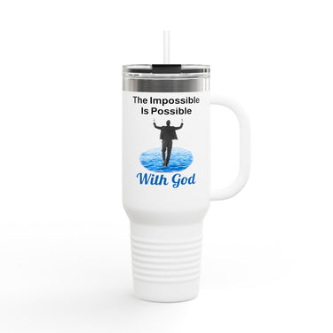 Polar Camel Travel Mug - 40oz Stainless Steel, Walk on Water Man